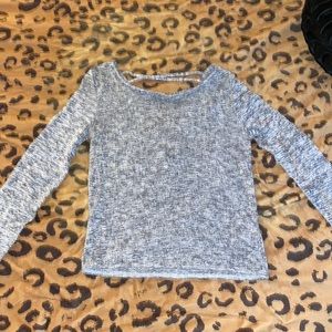 Cris Cross Knit Semi Long Sleeve  Cop top